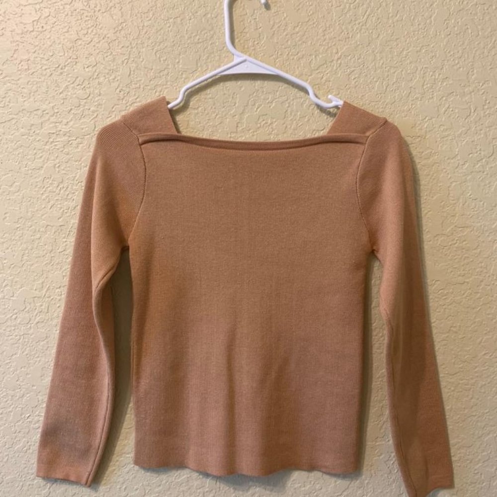 Fitted Camel Sweater